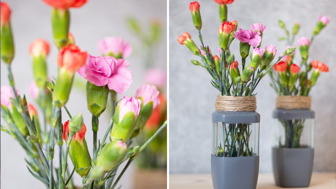 Vasen Upcycling aus Altglas im Skandi Look