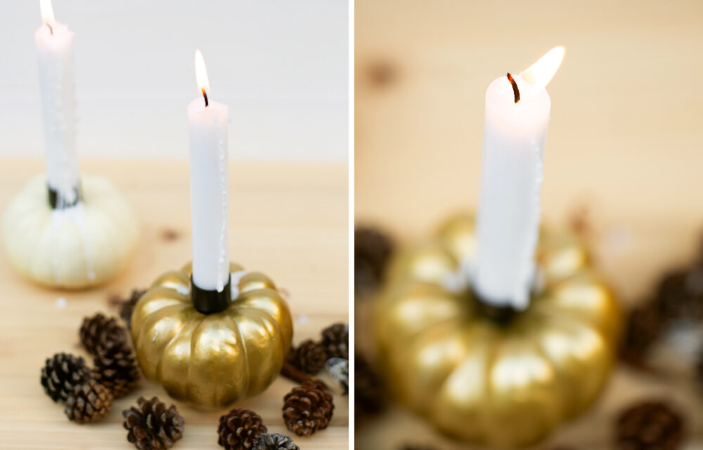 DIY Kürbis Kerzen selber machen – Leuchtende Herbstdeko basteln