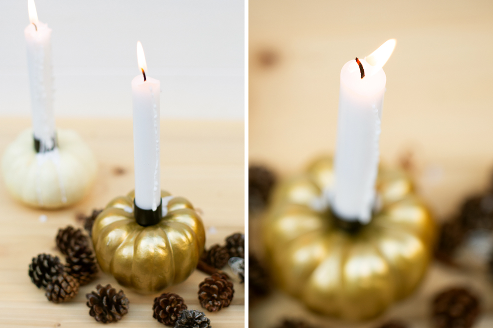 DIY Kürbis Kerzen selber machen - Leuchtende Herbstdeko basteln