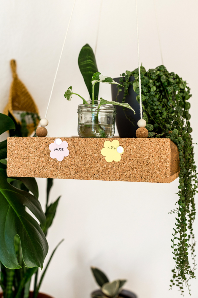 DIY Blumenampel aus Kork selber machen