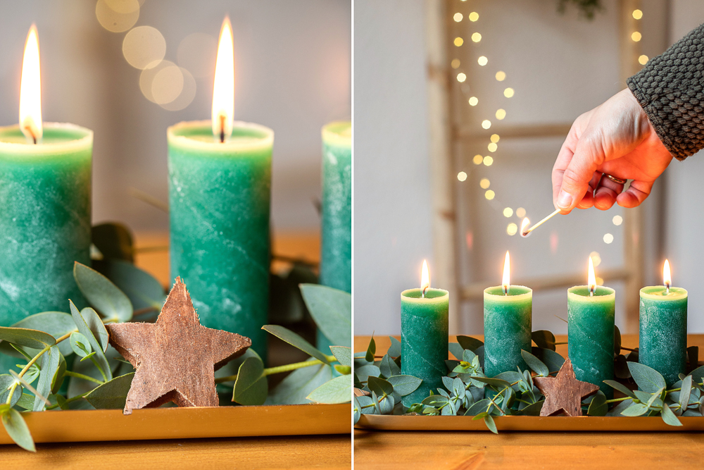 DIY Upcycling Kerzen aus Wachsresten und Klopapierrollen