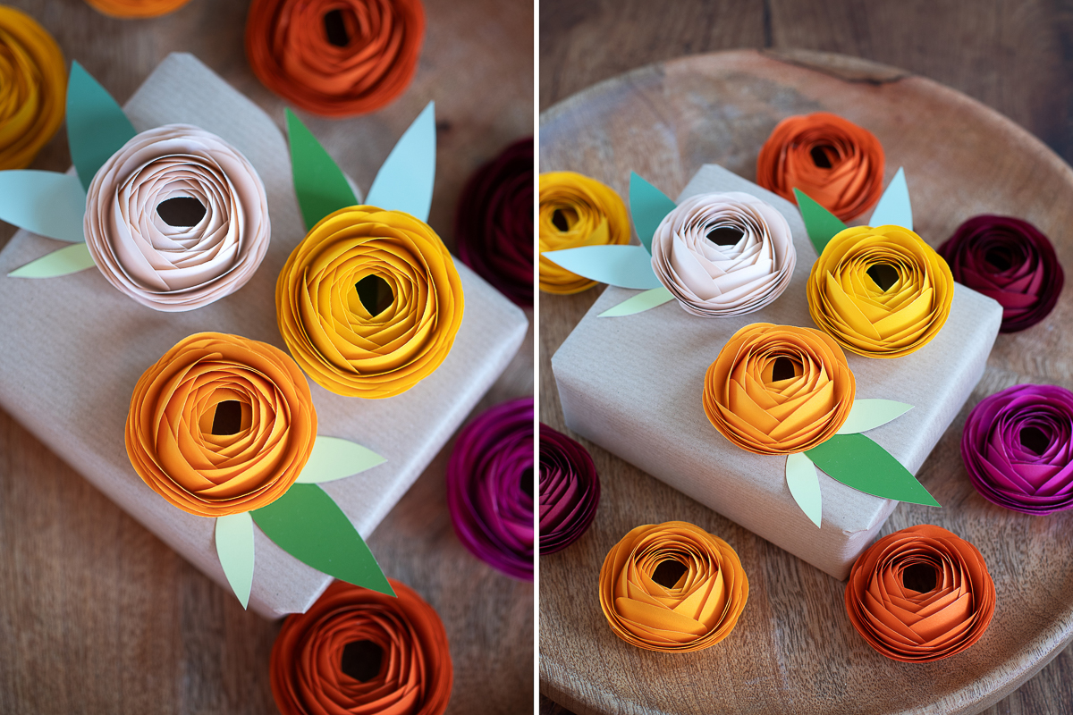 Ranunkel Blüten aus Papier basteln - DIY Frühlings Deko